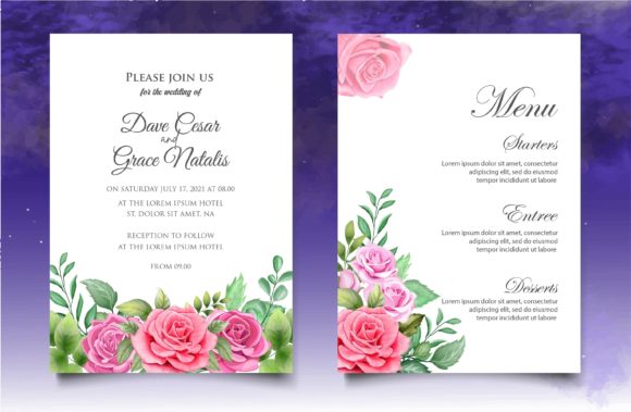 Download Hand Drawing Set Botanical Wedding Card - Botanical wedding Collection