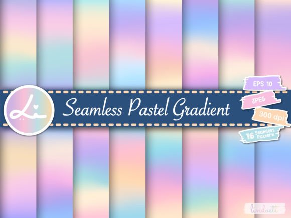 Download Seamless Pastel Gradient Digital Papers - Gradient digital paper Collection