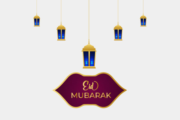 Download Eid Mubarak Lantern Greeting Design - Eid mubarak Collection