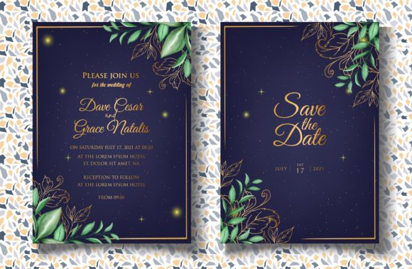 Download Hand Drawing Set Botanical Wedding Card - Botanical wedding Collection