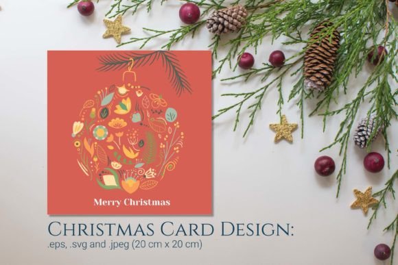 Download Christmas Bauble Card with Fold Art - Premium Resources