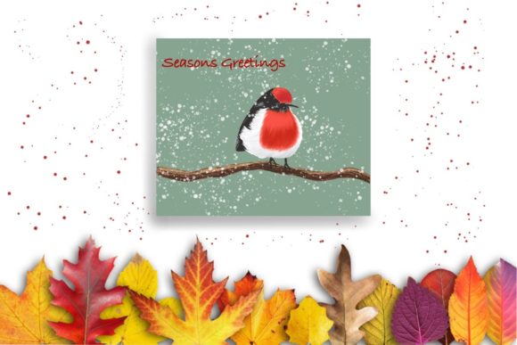 Download Red Bird Christmas Card Illustration - Premium Resources