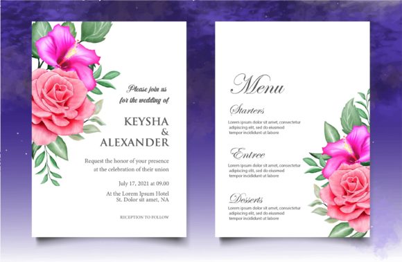 Download Hand Drawing Set Botanical Wedding Card - Botanical wedding Collection