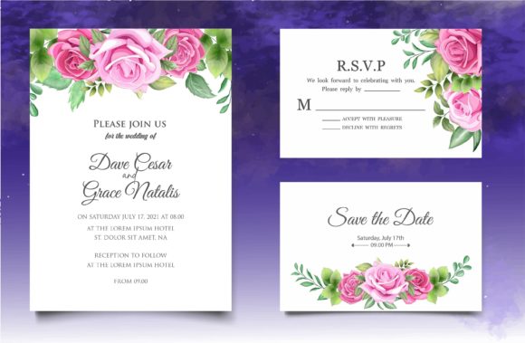 Download Hand Drawing Set Botanical Wedding Card - Botanical wedding Collection