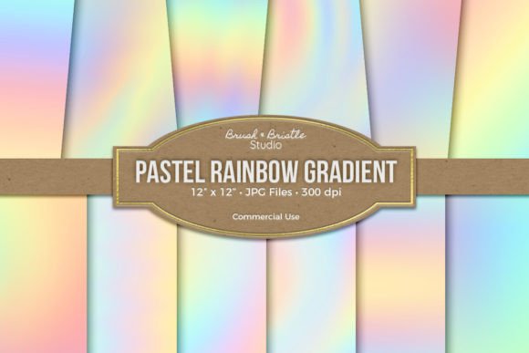 Download Pastel Rainbow Gradient Digital Paper - Gradient digital paper Collection