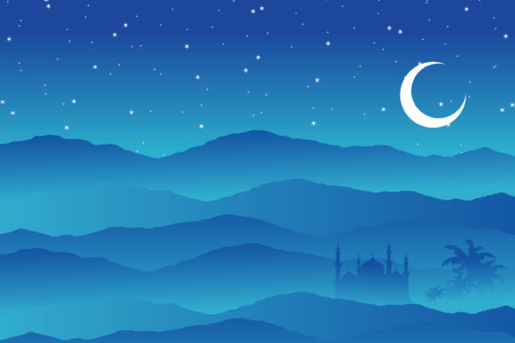 Download Happy Eid Mubarak with Mosque Vector - Eid mubarak Collection